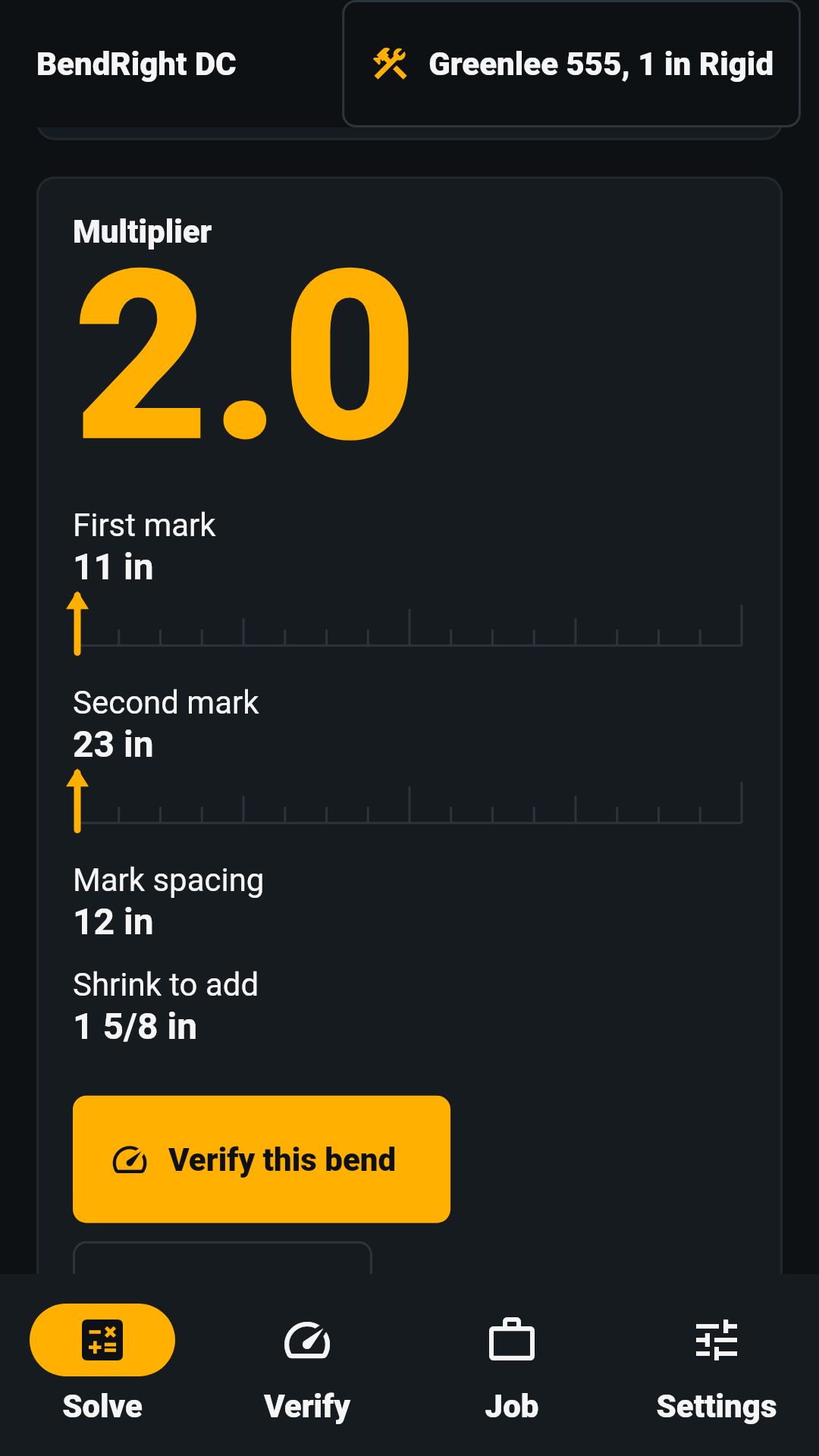 Offset solver with mark spacing and shrink