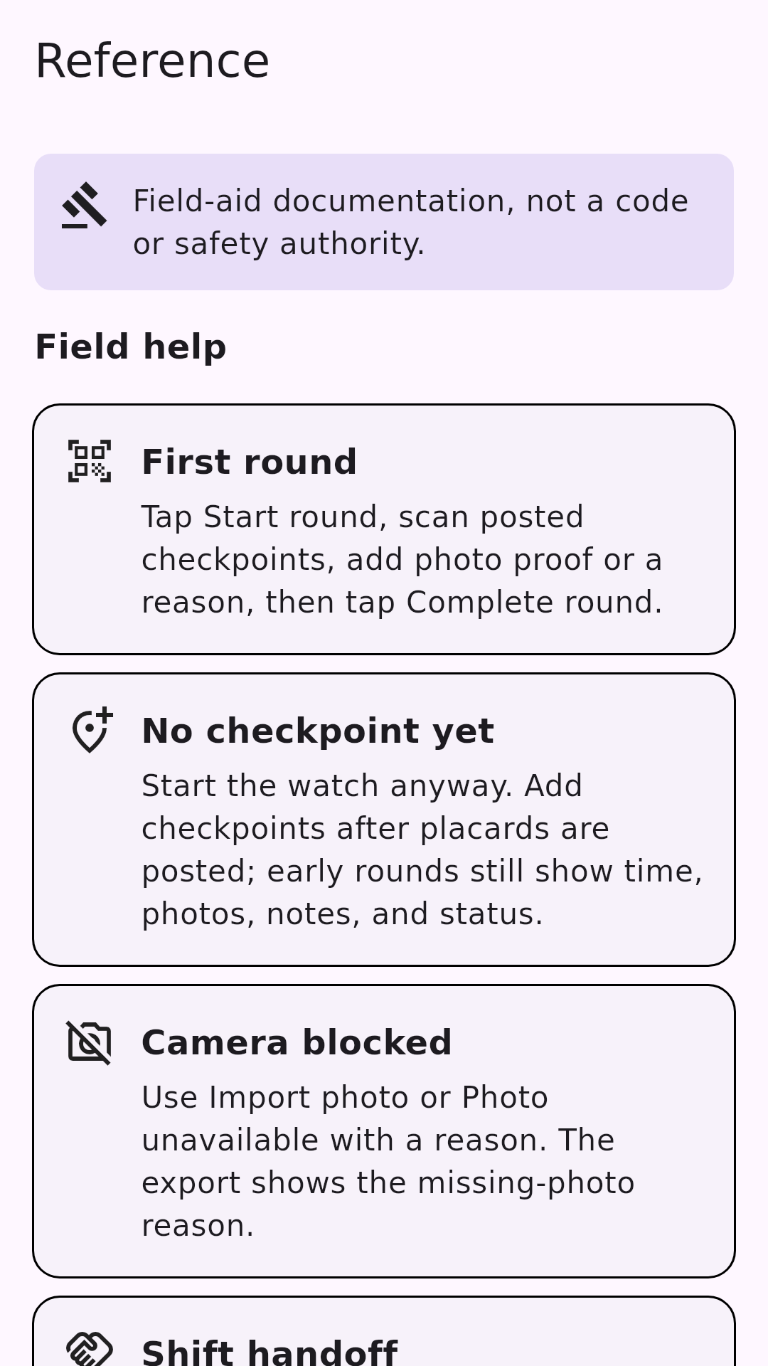 Reference screen with fire-watch safety boundary and NFPA or OSHA reminder cards.