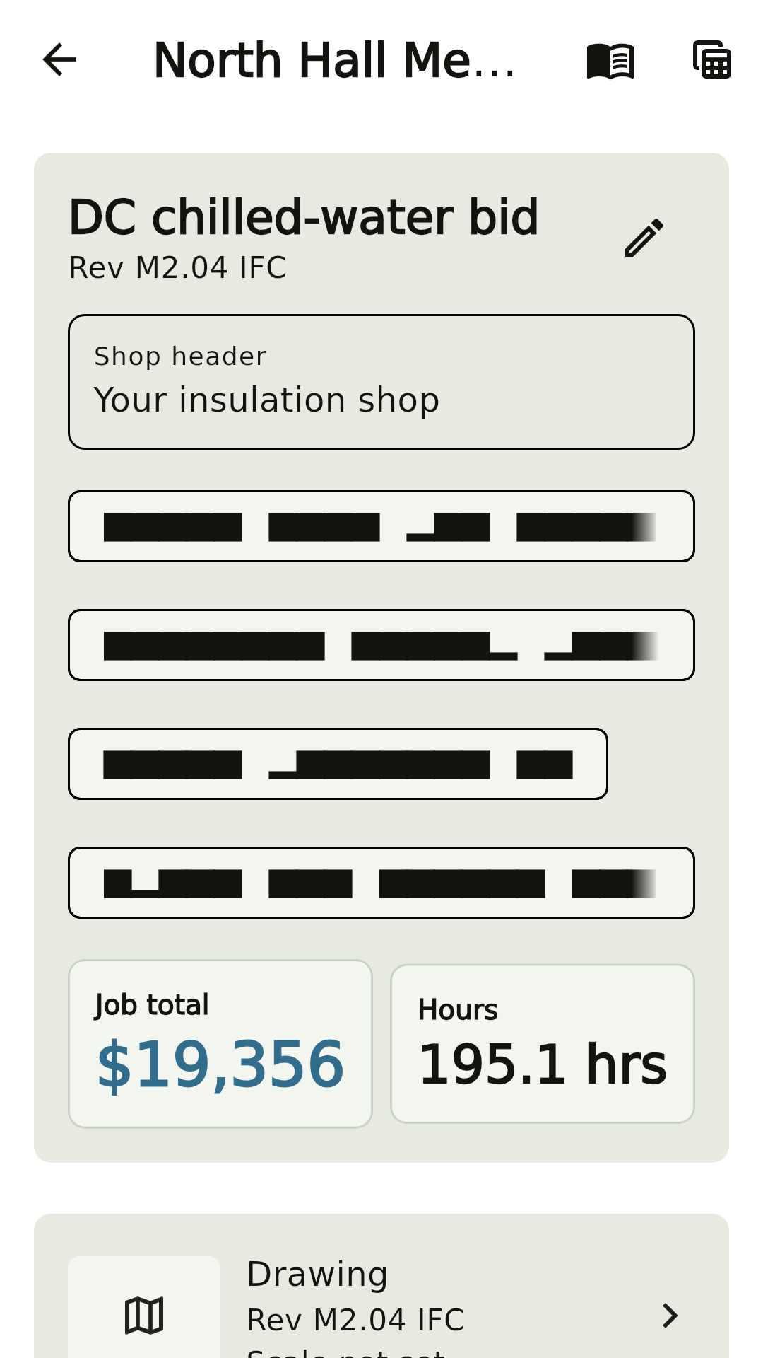 WrapBid DC job detail screen