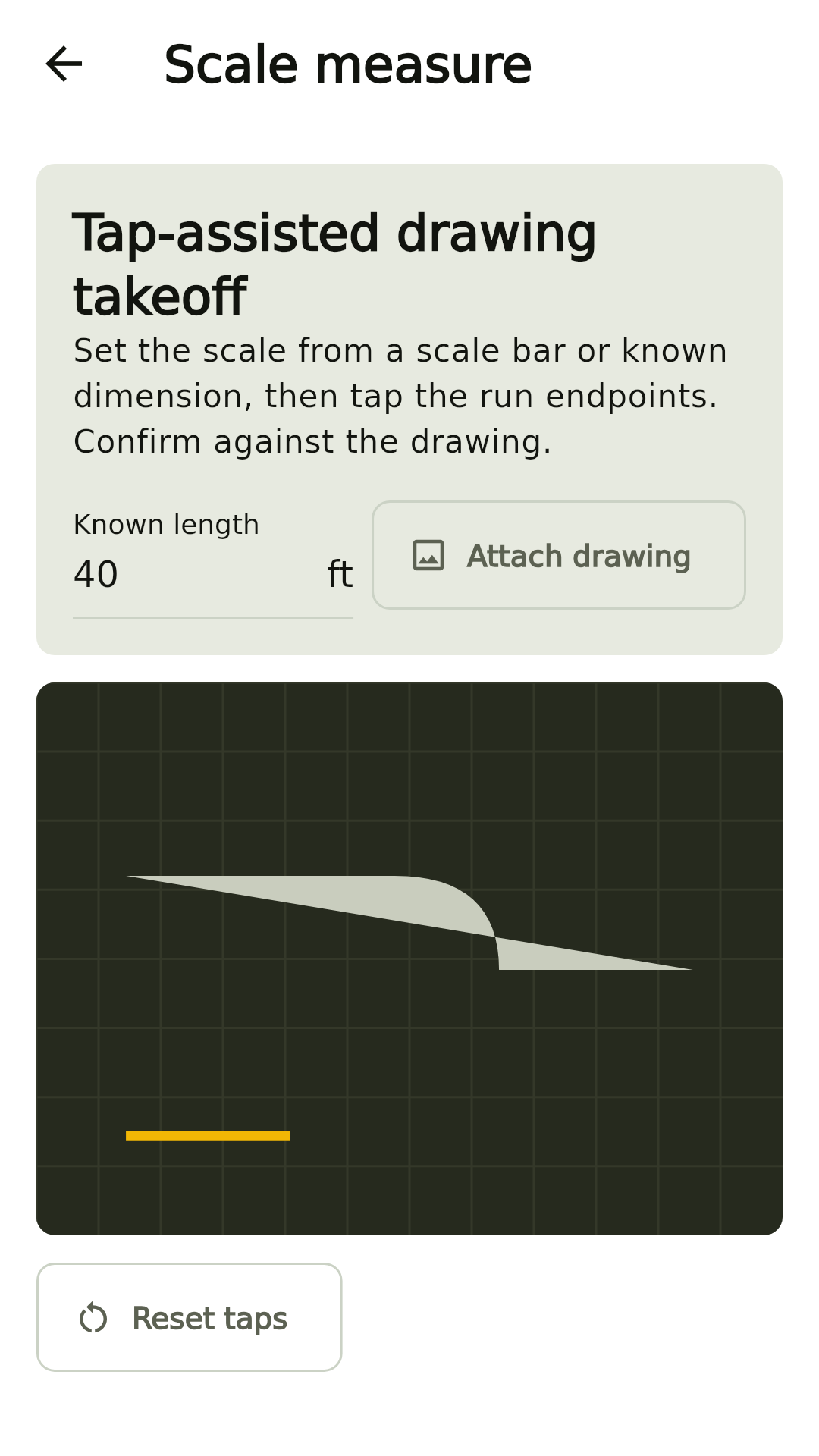 WrapBid DC scale measure screen